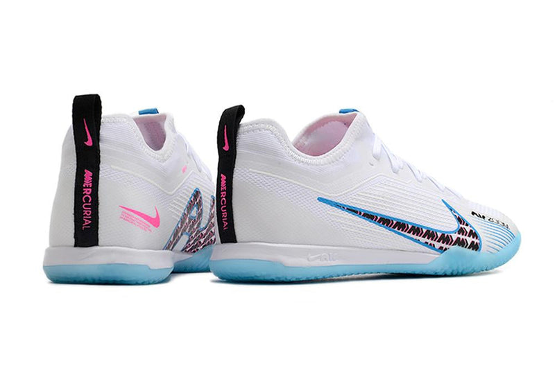 Chuteira Nike Air Zoom Mercurial Vapor XV Pro Futsal - Branco e Azul