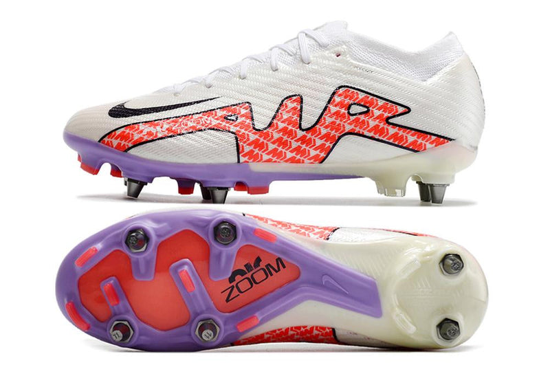Chuteira Nike Mercurial Vapor XV Elite SG Campo - Branco e Vermelho