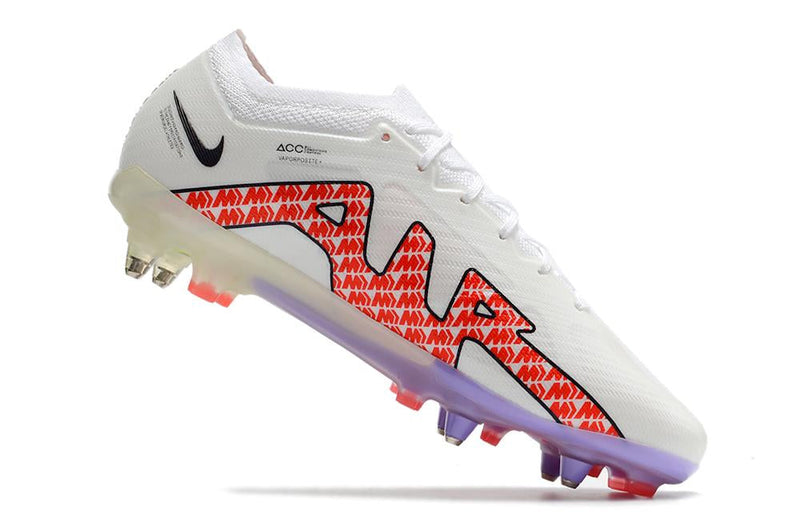 Chuteira Nike Mercurial Vapor XV Elite SG Campo - Branco e Vermelho