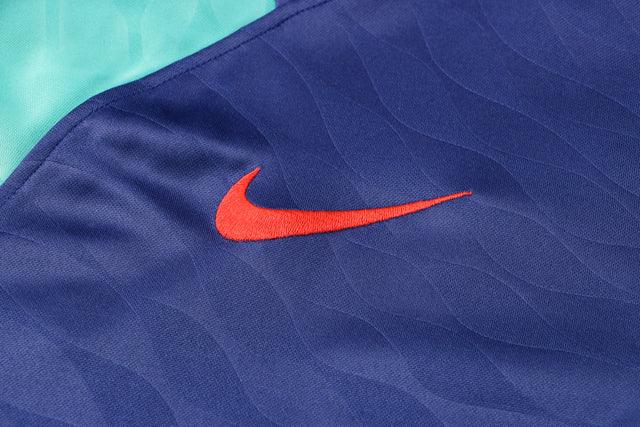 Conjunto Inverno Barcelona Azul Nike - Com Ziper