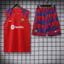 Kit Treino Barcelona 23/24 Nike - Vermelho com Azul