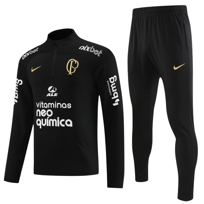 Conjunto Inverno Corinthians - Preto