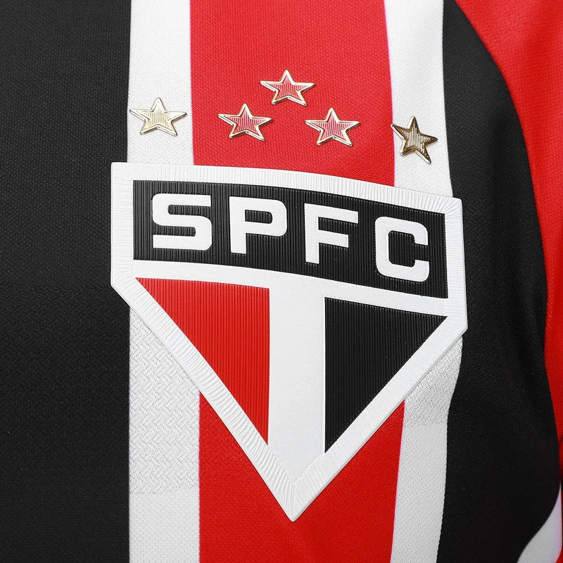 Camisa São Paulo Away 25/26 Jogador - Vermelha e Preta