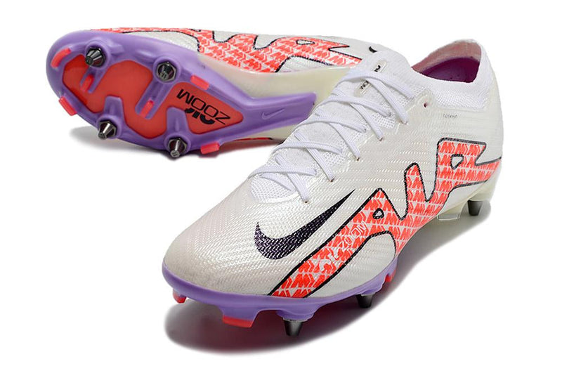 Chuteira Nike Mercurial Vapor XV Elite SG Campo - Branca e Vermelha