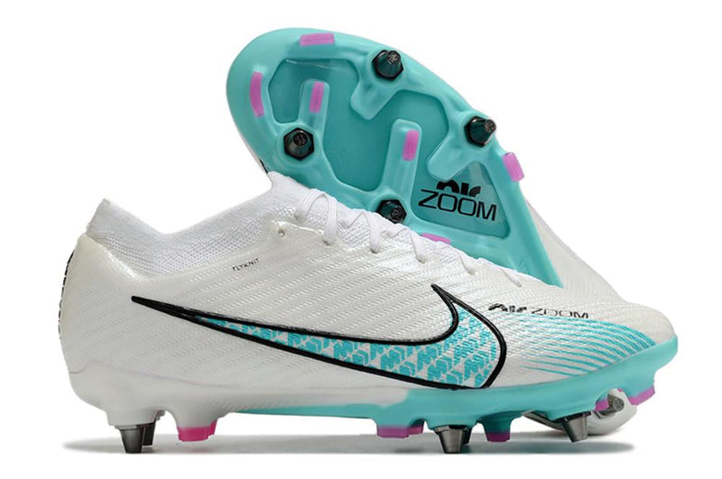 Chuteira Nike Mercurial Vapor XV Elite SG Campo - Branco e Azul