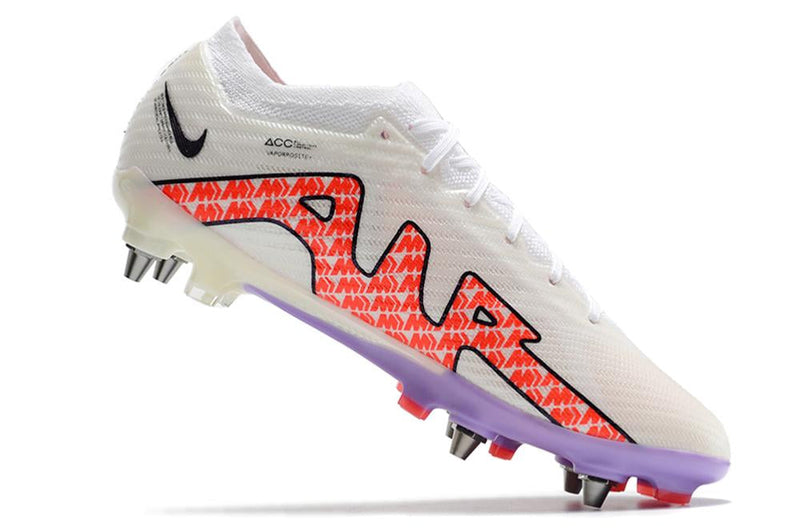 Chuteira Nike Mercurial Vapor XV Elite SG Campo - Branco e Vermelho
